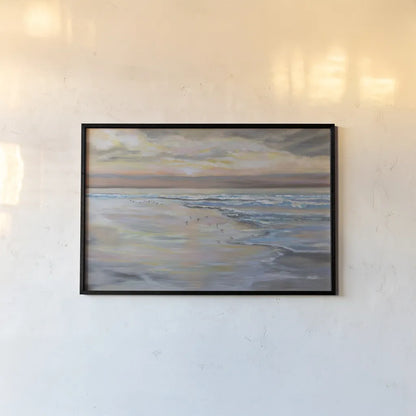 Morning Run by Jeanette Vertentes. shown as a paper print in a black flame. Available as a archival giclee rolled canvas, fine art paper, or poster print. SKU 95740i.