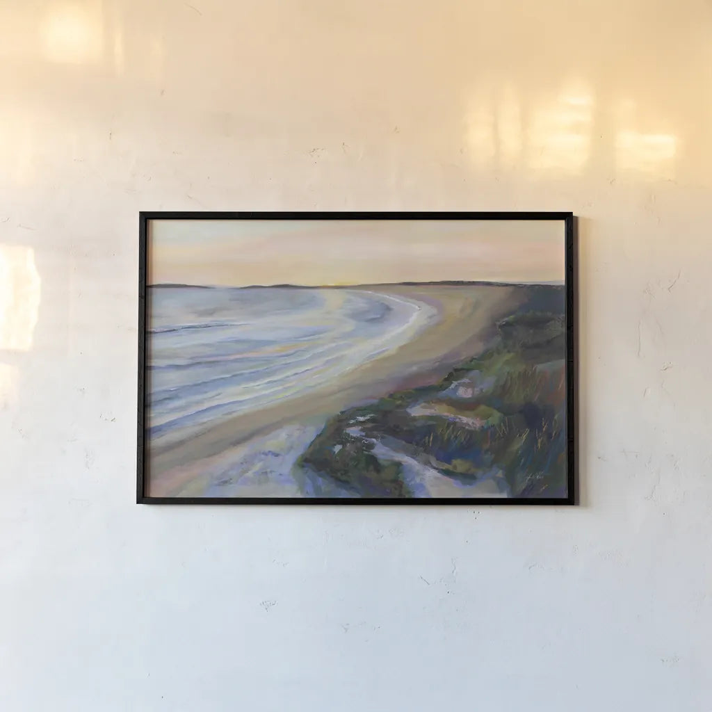 Morning Stroll by Jeanette Vertentes. shown as a paper print in a black flame. Available as a archival giclee rolled canvas, fine art paper, or poster print. SKU 95742i.