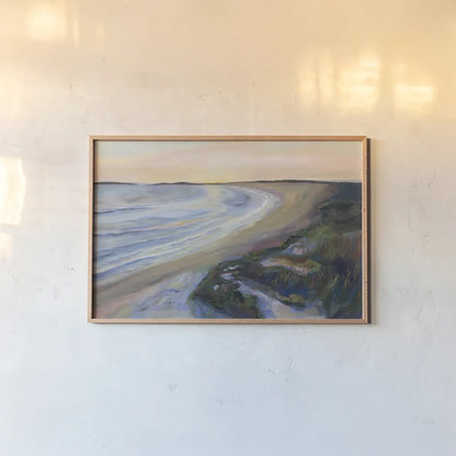 Morning Stroll by Jeanette Vertentes. shown as a paper print in a natural frame. Available as a archival giclee rolled canvas, fine art paper, or poster print. SKU 95742i.