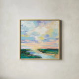 Mystic by Jeanette Vertentes. Shown in a natural wood glass frame for a timeless modern aesthetic. Available as an archival giclee rolled canvas, fine art paper, or poster print. SKU 53172a.