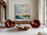 Mystic by Jeanette Vertentes. Shown as extra-large giant wall art in a modern living room. Available as an archival giclee rolled canvas, fine art paper, or poster print. SKU 53172a.