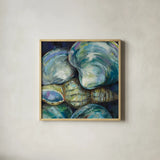 New England Summer by Jeanette Vertentes. Shown in a natural wood glass frame for a timeless modern aesthetic. Available as an archival giclee rolled canvas, fine art paper, or poster print. SKU 53176a.