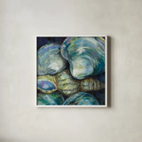 New England Summer by Jeanette Vertentes. Shown in a crisp white glass frame for a clean and minimalist style. Available as an archival giclee rolled canvas, fine art paper, or poster print. SKU 53176a.