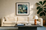 New England Summer by Jeanette Vertentes. Displayed in a glass frame with matte in a clean modern living room. Available as an archival giclee rolled canvas, fine art paper, or poster print. SKU 53176a.