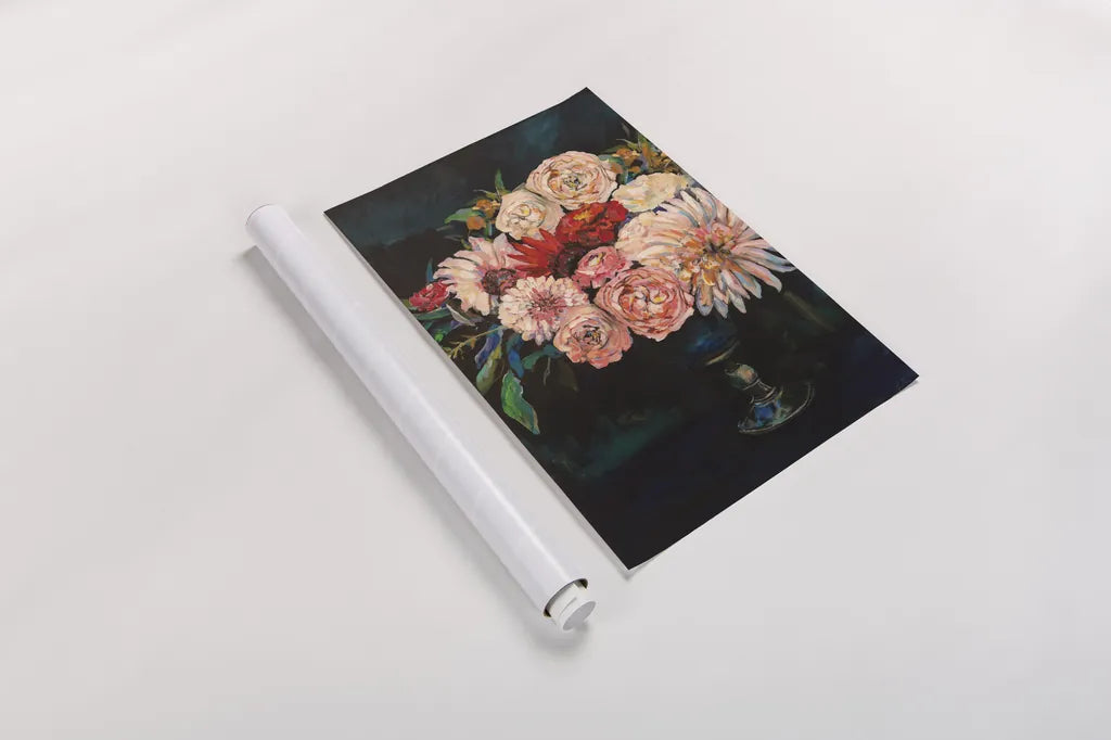 Newport Bouquet v2 by Jeanette Vertentes. shown as a rolled paper print. Available as archival giclee rolled canvas, fine art paper, or poster print. SKU 51149h.
