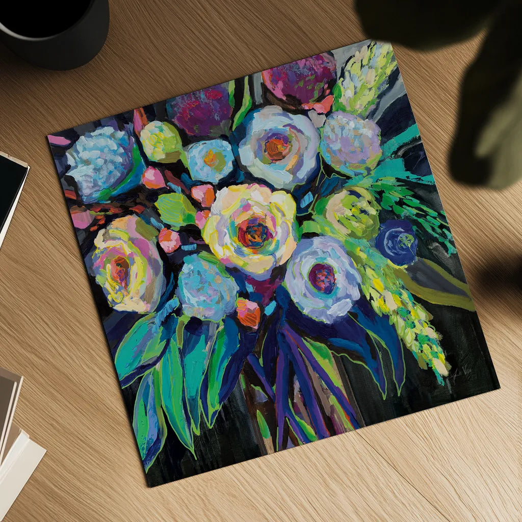Nighttime Dark by Jeanette Vertentes. Shown as a detailed flat fine art print, highlighting archival giclee quality. Available as an archival giclee rolled canvas, fine art paper, or poster print. SKU 72304a.