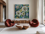 Ocean House by Jeanette Vertentes. Shown as extra-large giant wall art in a modern living room. Available as an archival giclee rolled canvas, fine art paper, or poster print. SKU 54416a.