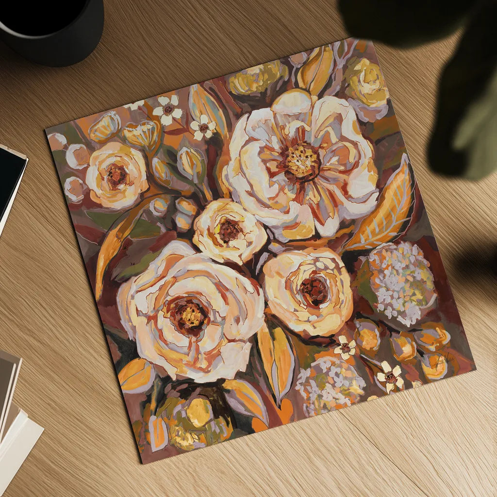 Ocean House Fall by Jeanette Vertentes. Shown as a detailed flat fine art print, highlighting archival giclee quality. Available as an archival giclee rolled canvas, fine art paper, or poster print. SKU 56481a.