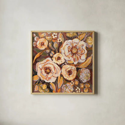 Ocean House Fall by Jeanette Vertentes. Shown in a natural wood glass frame for a timeless modern aesthetic. Available as an archival giclee rolled canvas, fine art paper, or poster print. SKU 56481a.