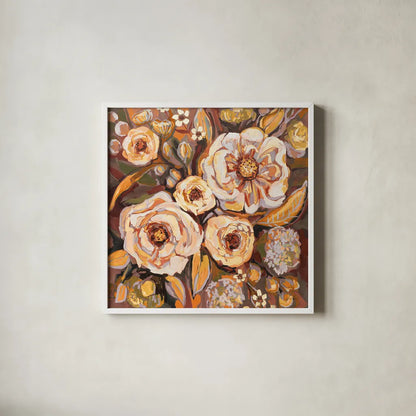 Ocean House Fall by Jeanette Vertentes. Shown in a crisp white glass frame for a clean and minimalist style. Available as an archival giclee rolled canvas, fine art paper, or poster print. SKU 56481a.