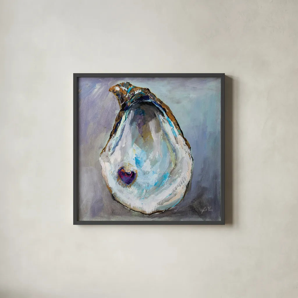 Open Heart by Jeanette Vertentes. Shown in a sleek black glass frame for a contemporary gallery look. Available as an archival giclee rolled canvas, fine art paper, or poster print. SKU 83415a.