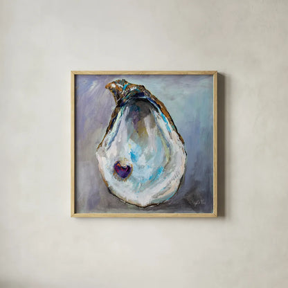 Open Heart by Jeanette Vertentes. Shown in a natural wood glass frame for a timeless modern aesthetic. Available as an archival giclee rolled canvas, fine art paper, or poster print. SKU 83415a.