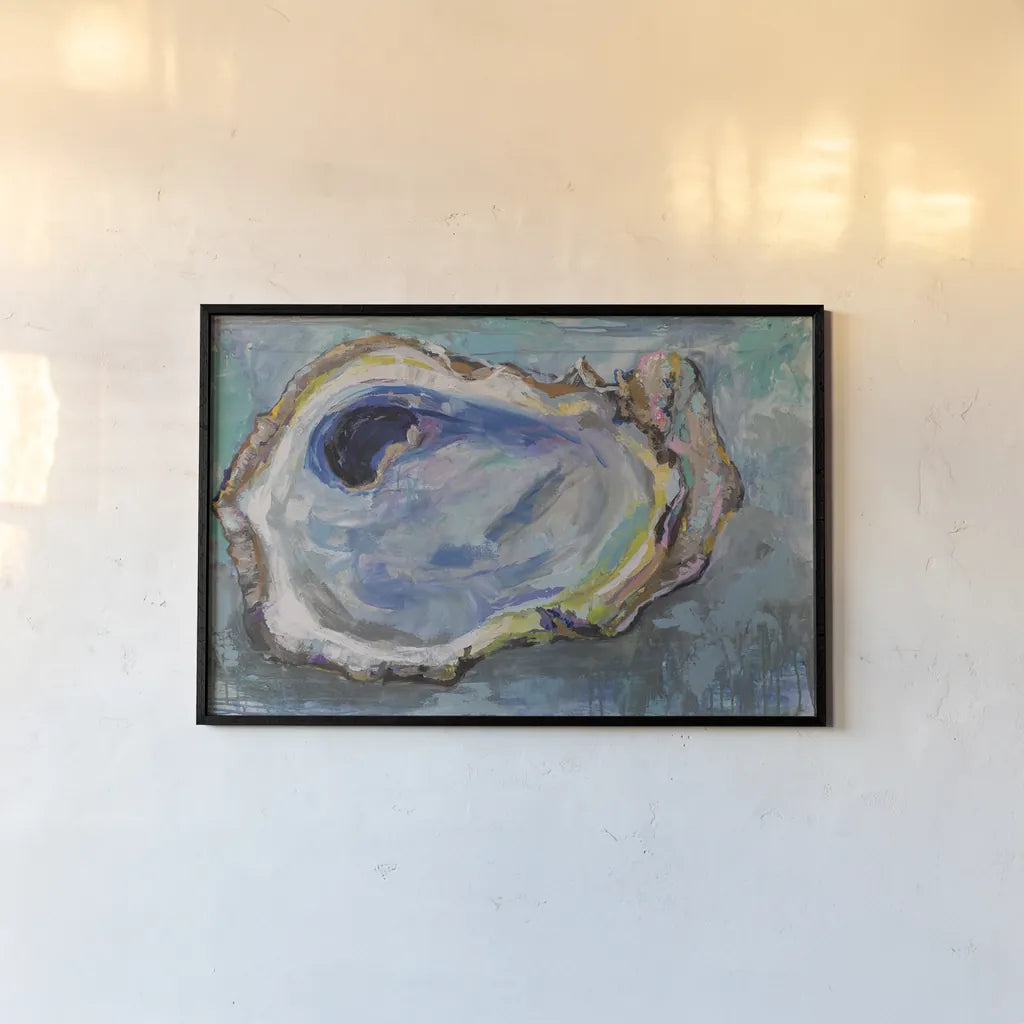 Oyster Two by Jeanette Vertentes. shown as a paper print in a black flame. Available as a archival giclee rolled canvas, fine art paper, or poster print. SKU 55496i.