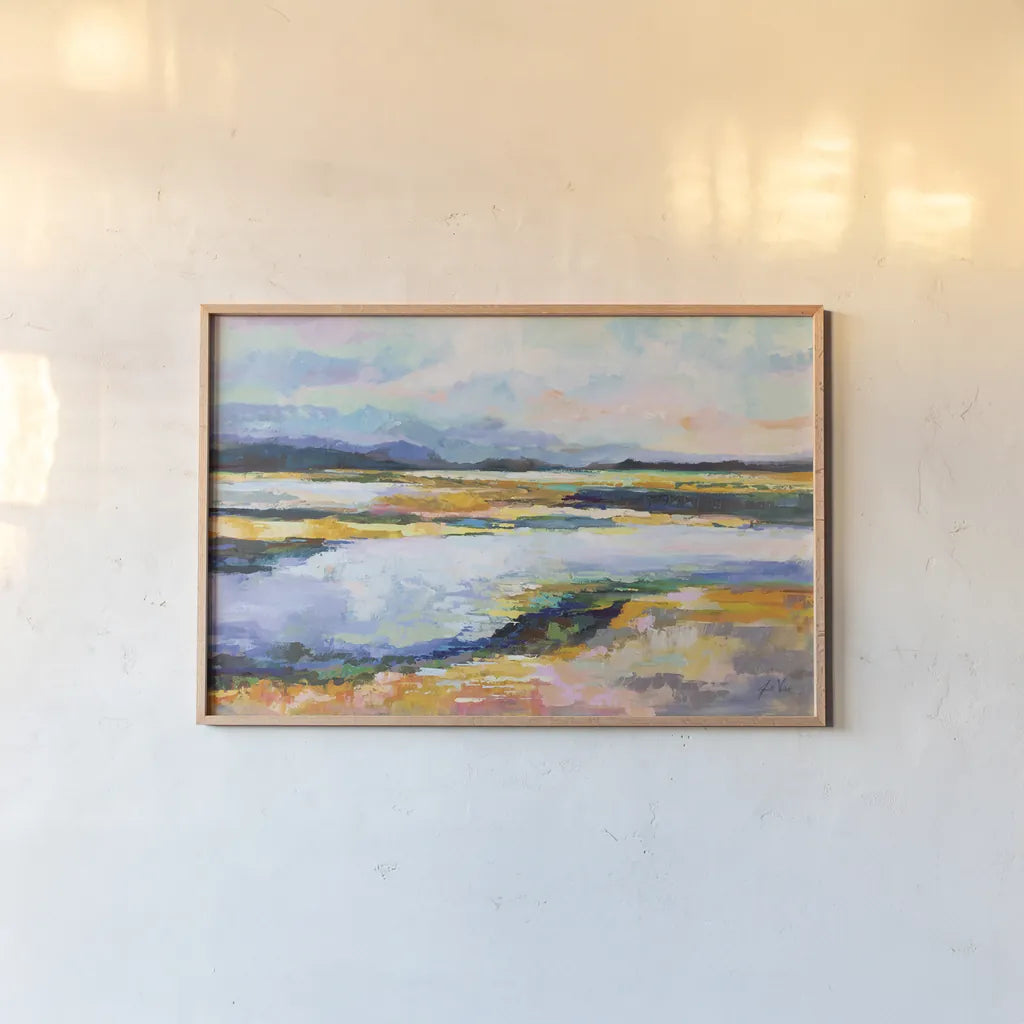 Piece of Mind by Jeanette Vertentes. shown as a paper print in a natural frame. Available as a archival giclee rolled canvas, fine art paper, or poster print. SKU 67244i.