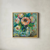 Pink by Jeanette Vertentes. Shown in a natural wood glass frame for a timeless modern aesthetic. Available as an archival giclee rolled canvas, fine art paper, or poster print. SKU 53471a.