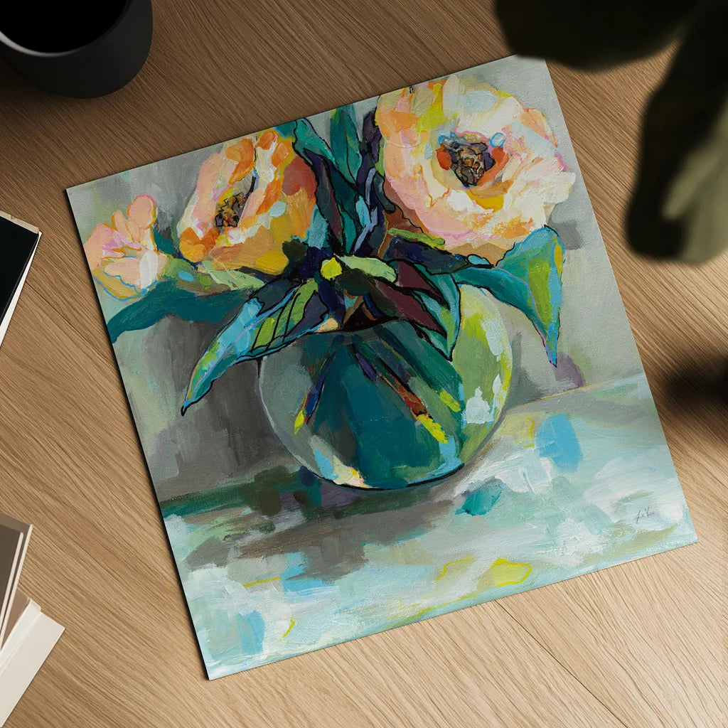 Pink Ladies by Jeanette Vertentes. Shown as a detailed flat fine art print, highlighting archival giclee quality. Available as an archival giclee rolled canvas, fine art paper, or poster print. SKU 53181a.