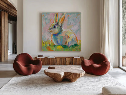 Piper by Jeanette Vertentes. Shown as extra-large giant wall art in a modern living room. Available as an archival giclee rolled canvas, fine art paper, or poster print. SKU 71464a.