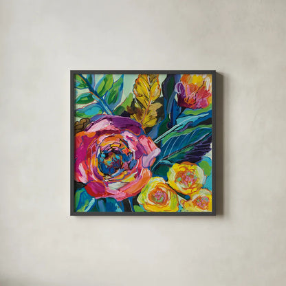 Pop by Jeanette Vertentes. Shown in a sleek black glass frame for a contemporary gallery look. Available as an archival giclee rolled canvas, fine art paper, or poster print. SKU 53169a.