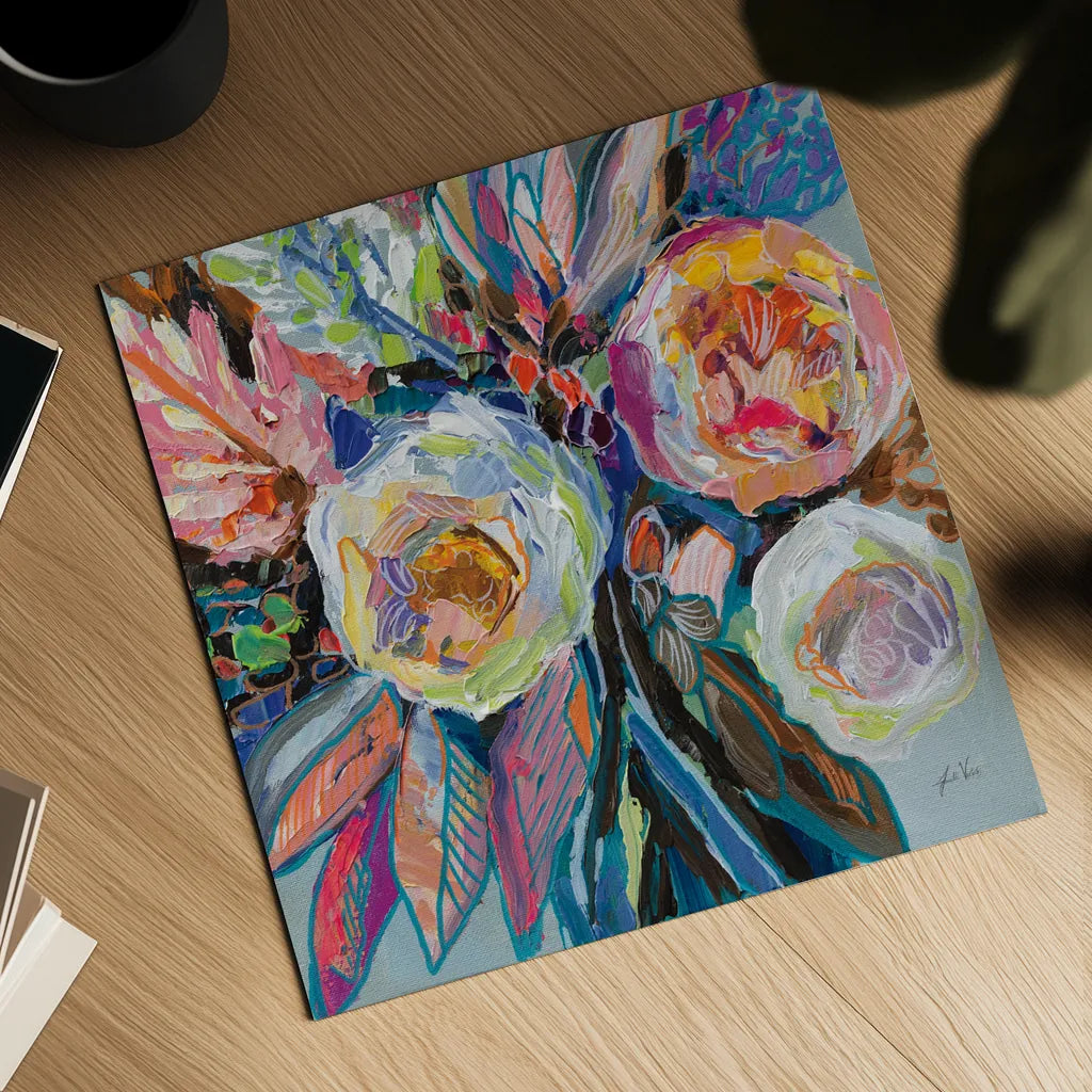 Positively by Jeanette Vertentes. Shown as a detailed flat fine art print, highlighting archival giclee quality. Available as an archival giclee rolled canvas, fine art paper, or poster print. SKU 100164a.