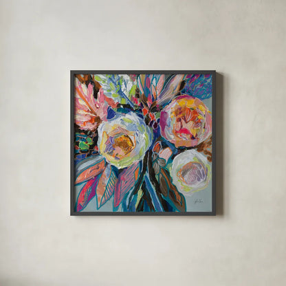 Positively by Jeanette Vertentes. Shown in a sleek black glass frame for a contemporary gallery look. Available as an archival giclee rolled canvas, fine art paper, or poster print. SKU 100164a.