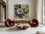 Pragmatic by Jeanette Vertentes. Shown as extra-large giant wall art in a modern living room. Available as an archival giclee rolled canvas, fine art paper, or poster print. SKU 87092a.