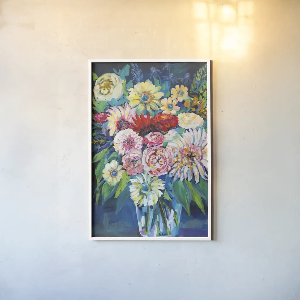 Prosperity by Jeanette Vertentes. shown as a paper print in a white frame. Available as a archival giclee rolled canvas, fine art paper, or poster print. SKU 67250h.