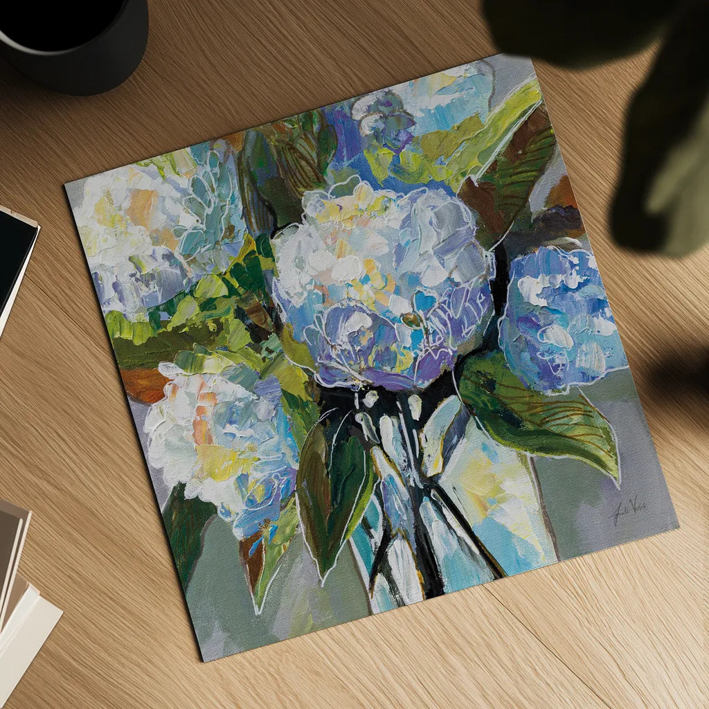 Puffs by Jeanette Vertentes. Shown as a detailed flat fine art print, highlighting archival giclee quality. Available as an archival giclee rolled canvas, fine art paper, or poster print. SKU 83801a.