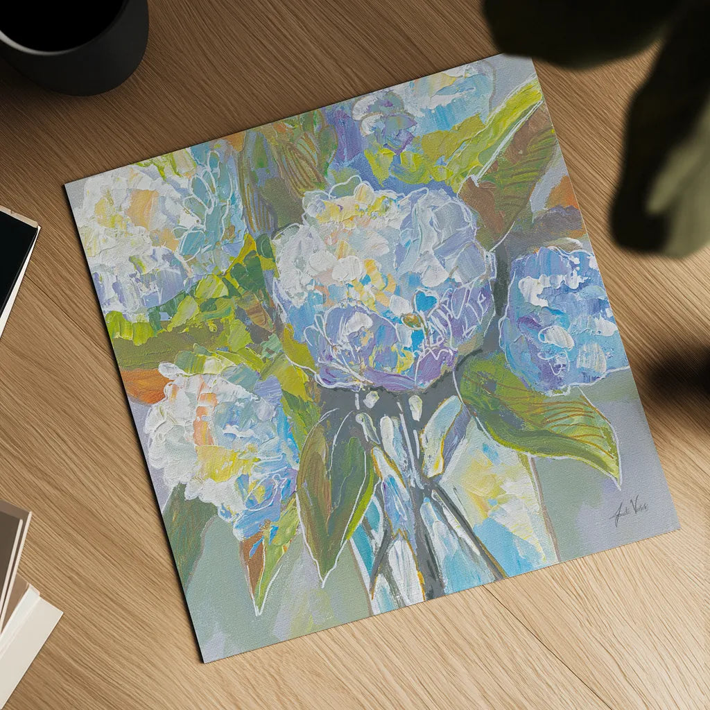 Puffs Light by Jeanette Vertentes. Shown as a detailed flat fine art print, highlighting archival giclee quality. Available as an archival giclee rolled canvas, fine art paper, or poster print. SKU 85438a.