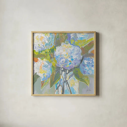 Puffs Light by Jeanette Vertentes. Shown in a natural wood glass frame for a timeless modern aesthetic. Available as an archival giclee rolled canvas, fine art paper, or poster print. SKU 85438a.