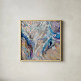 Pull by Jeanette Vertentes. Shown in a natural wood glass frame for a timeless modern aesthetic. Available as an archival giclee rolled canvas, fine art paper, or poster print. SKU 89811a.