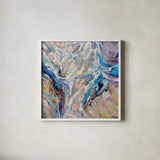Pull by Jeanette Vertentes. Shown in a crisp white glass frame for a clean and minimalist style. Available as an archival giclee rolled canvas, fine art paper, or poster print. SKU 89811a.