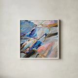 Push by Jeanette Vertentes. Shown in a crisp white glass frame for a clean and minimalist style. Available as an archival giclee rolled canvas, fine art paper, or poster print. SKU 89812a.