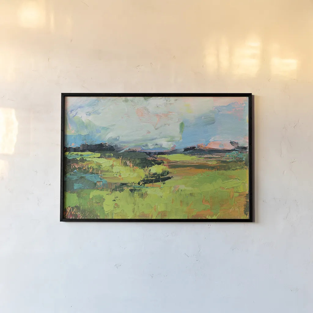 Quag by Jeanette Vertentes. shown as a paper print in a black flame. Available as a archival giclee rolled canvas, fine art paper, or poster print. SKU 59577i.