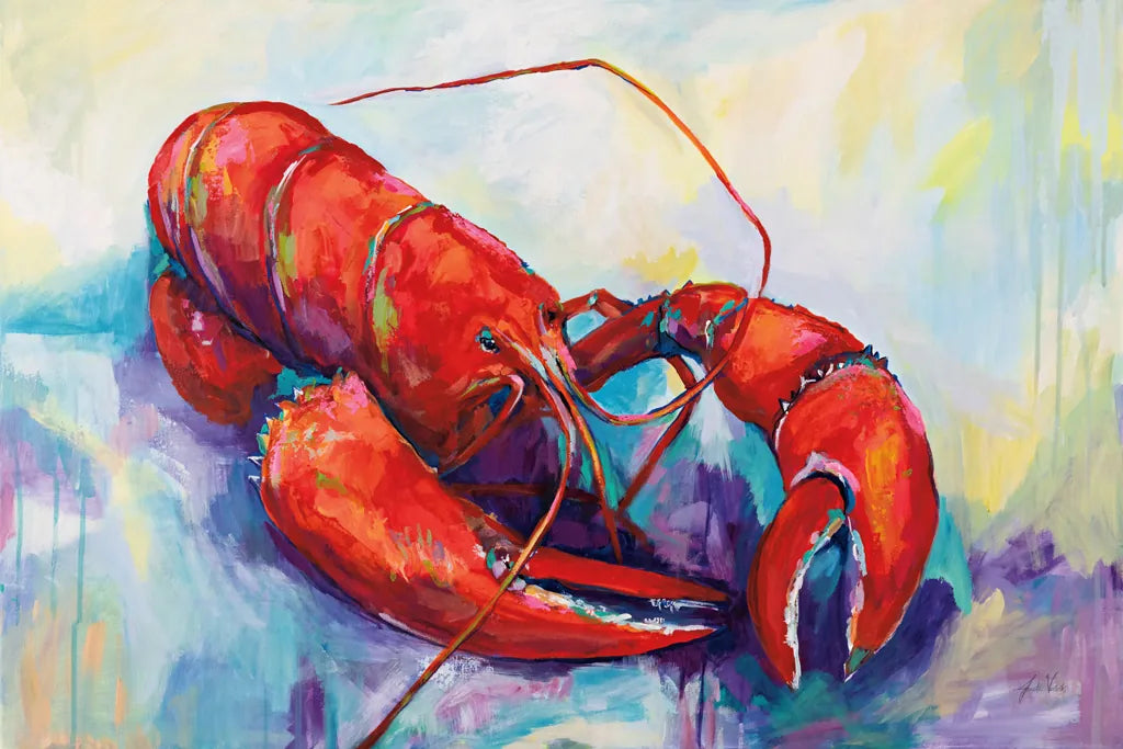 Red Lobster by Jeanette Vertentes. SKU 92259i. Archival Giclee Fine art print for wall decor.