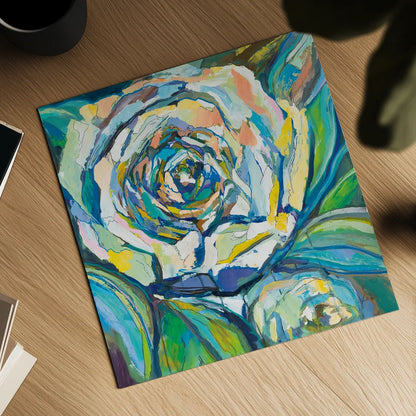 Rose by Jeanette Vertentes. Shown as a detailed flat fine art print, highlighting archival giclee quality. Available as an archival giclee rolled canvas, fine art paper, or poster print. SKU 67251a.