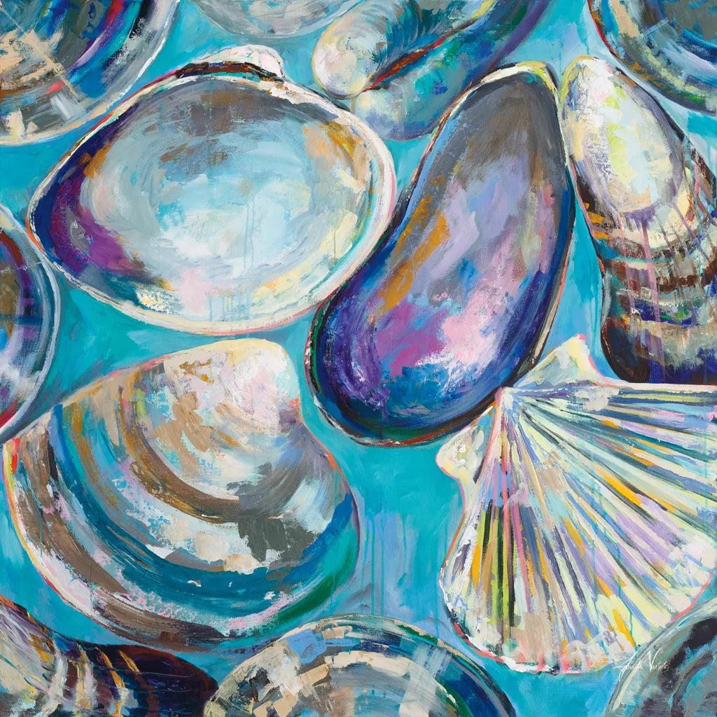 Salt Water Finds by Jeanette Vertentes. SKU 70357a. Archival Giclee Fine art print for wall decor.