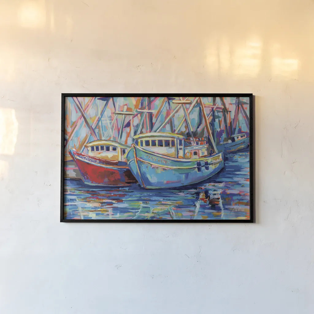 Salty Duo by Jeanette Vertentes. shown as a paper print in a black flame. Available as a archival giclee rolled canvas, fine art paper, or poster print. SKU 75676i.