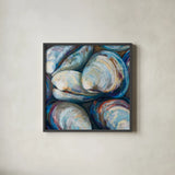 Salty I by Jeanette Vertentes. Shown in a sleek black glass frame for a contemporary gallery look. Available as an archival giclee rolled canvas, fine art paper, or poster print. SKU 70561a.
