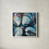 Salty II by Jeanette Vertentes. Shown in a crisp white glass frame for a clean and minimalist style. Available as an archival giclee rolled canvas, fine art paper, or poster print. SKU 70562a.