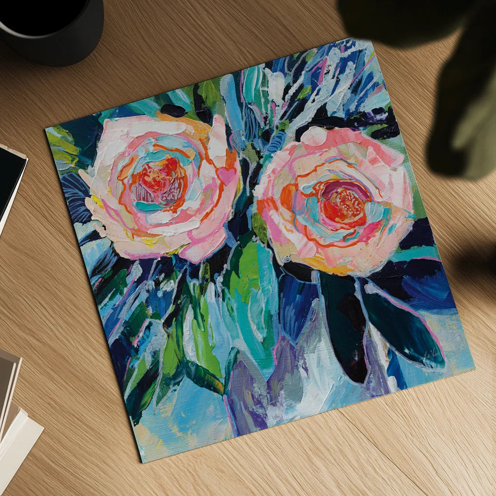 Sarahs Bouquet by Jeanette Vertentes. Shown as a detailed flat fine art print, highlighting archival giclee quality. Available as an archival giclee rolled canvas, fine art paper, or poster print. SKU 89654a.