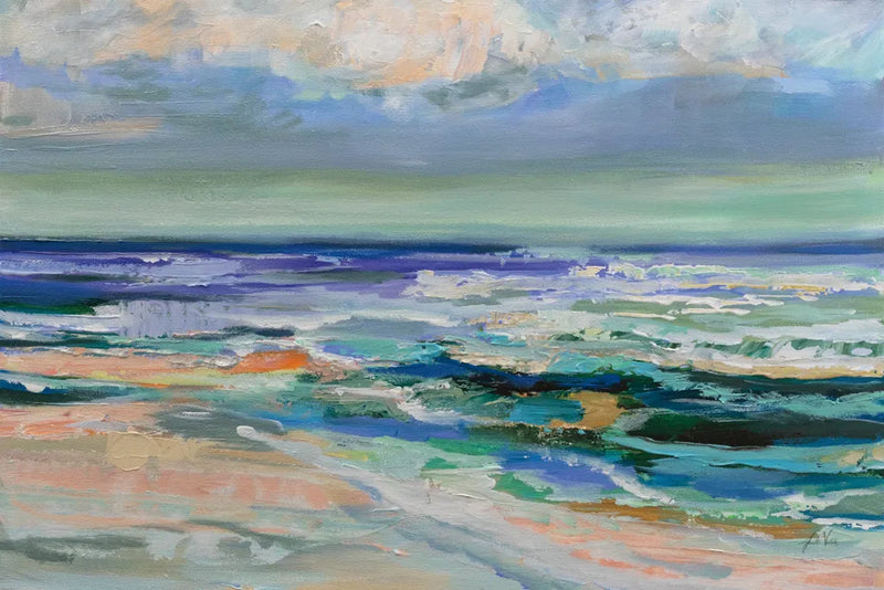 Seaside Dance by Jeanette Vertentes. SKU 95743i. Archival Giclee Fine art print for wall decor.