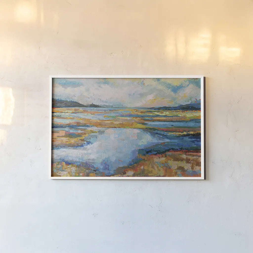 Serendipity by Jeanette Vertentes. shown as a paper print in a white frame. Available as a archival giclee rolled canvas, fine art paper, or poster print. SKU 71518i.