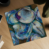 Shell Shuffle by Jeanette Vertentes. Shown as a detailed flat fine art print, highlighting archival giclee quality. Available as an archival giclee rolled canvas, fine art paper, or poster print. SKU 72148a.