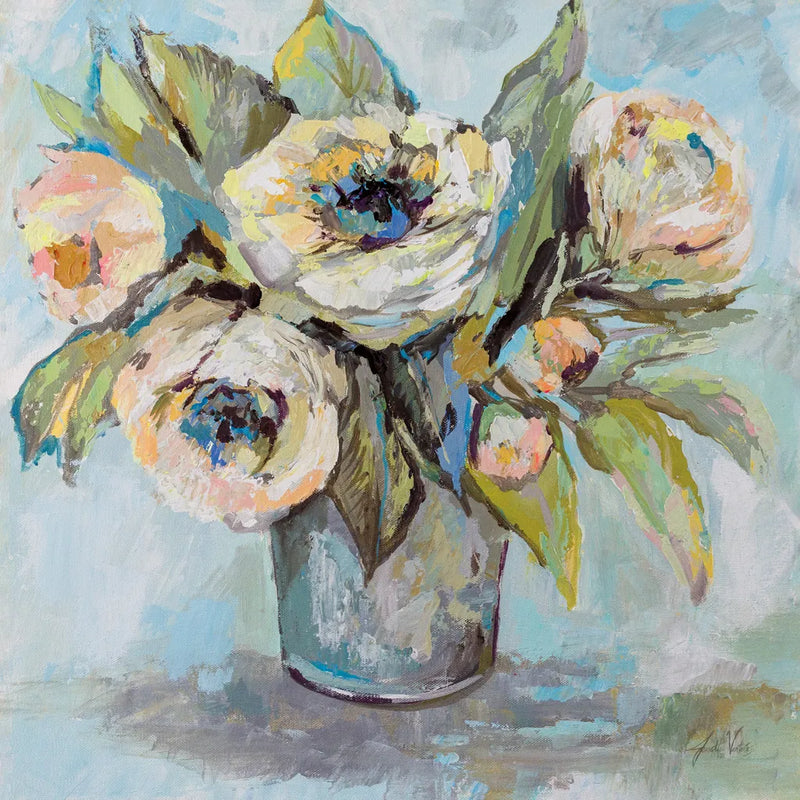 Soft Blooms by Jeanette Vertentes. SKU 73212a. Archival Giclee Fine art print for wall decor.
