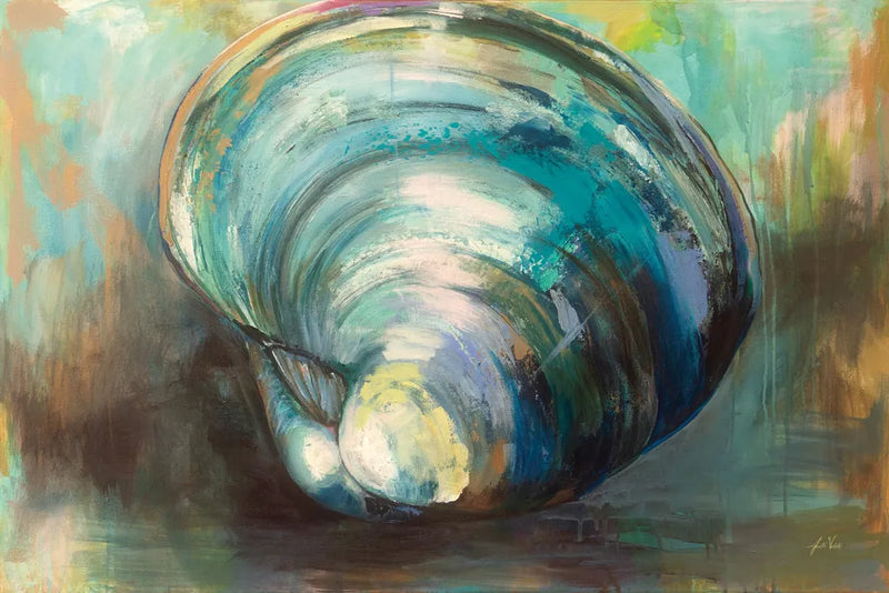 Solo Quahog by Jeanette Vertentes. SKU 49332i. Archival Giclee Fine art print for wall decor.