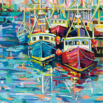 Stonington Docks by Jeanette Vertentes. SKU 53173a. Archival Giclee Fine art print for wall decor.