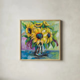 Summer by Jeanette Vertentes. Shown in a natural wood glass frame for a timeless modern aesthetic. Available as an archival giclee rolled canvas, fine art paper, or poster print. SKU 53145a.