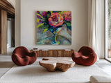 Summer Cocktail by Jeanette Vertentes. Shown as extra-large giant wall art in a modern living room. Available as an archival giclee rolled canvas, fine art paper, or poster print. SKU 53899a.