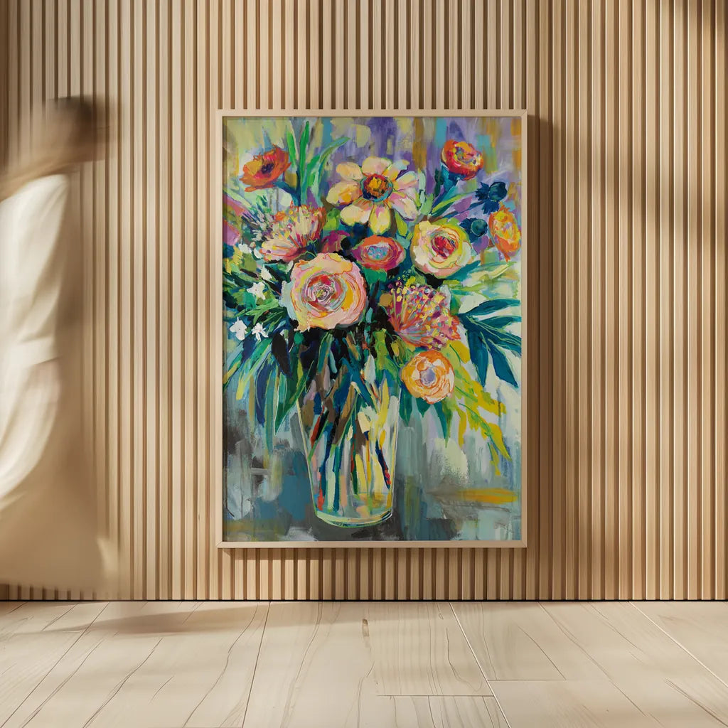 Summer Happiness by Jeanette Vertentes. shown as over sized large wall art. Available as an archival giclee rolled canvas, fine art paper, or poster print. SKU 53918h.