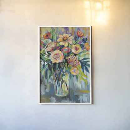 Summer Happiness by Jeanette Vertentes. shown as a paper print in a white frame. Available as a archival giclee rolled canvas, fine art paper, or poster print. SKU 53918h.